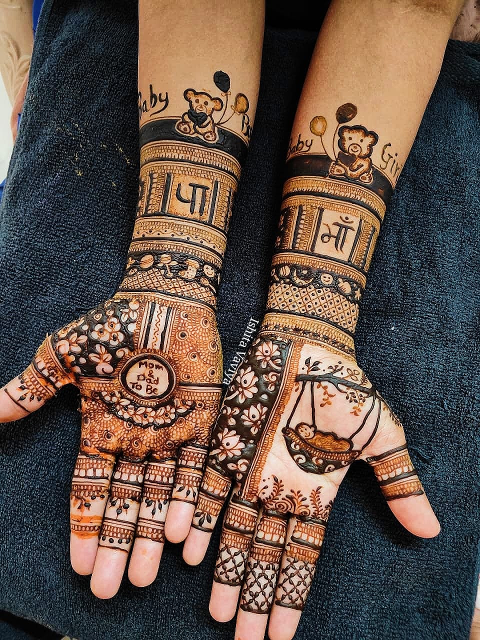 Baby Shower Mehendi Design 1